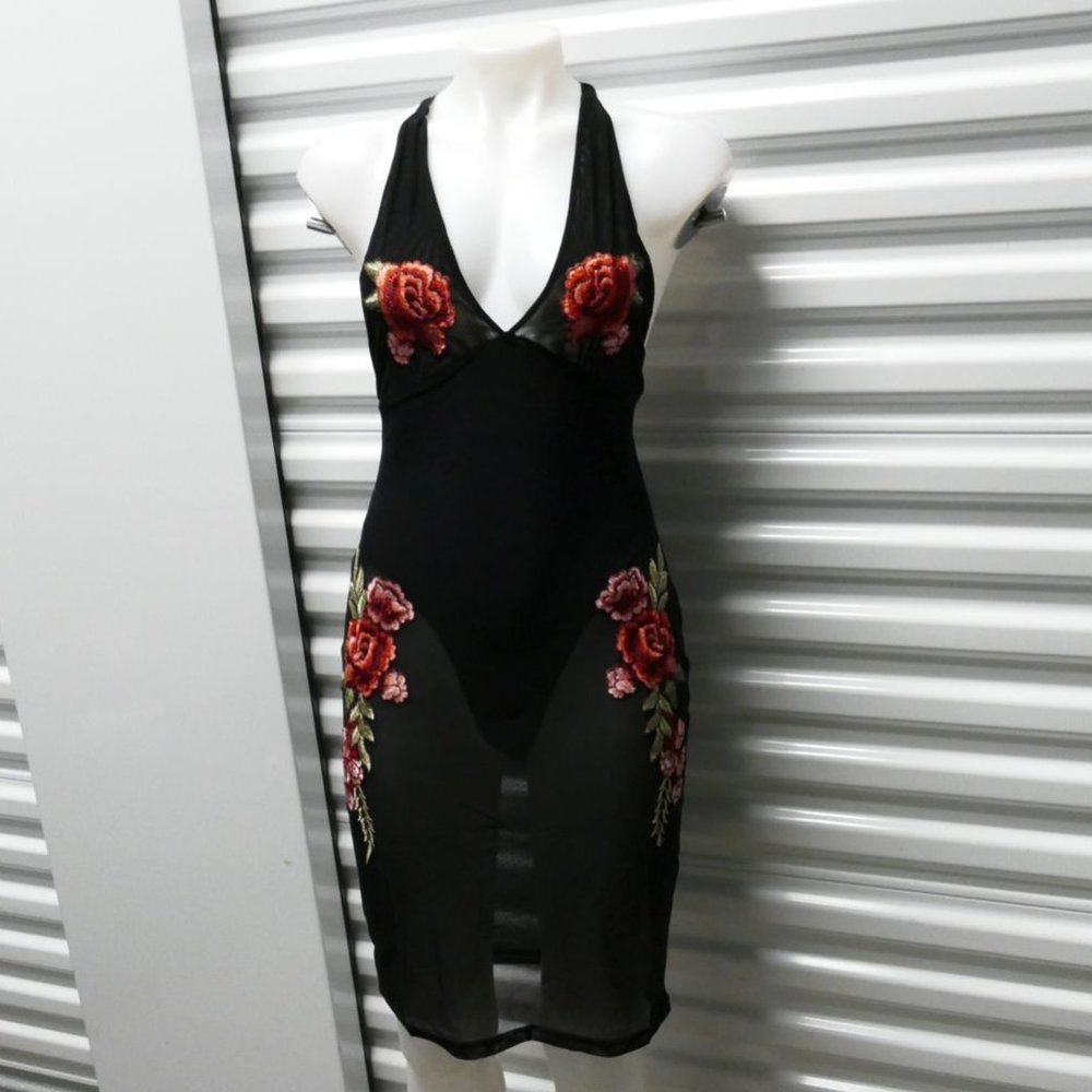 NWT Tic Toc See Thru Black Lingerie Dress